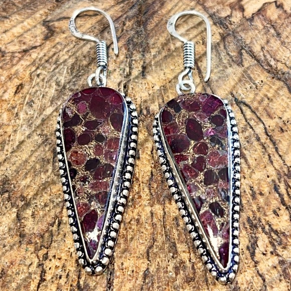 Ruby in Copper Earrings 2” - Picture 10 of 11